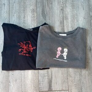 2 t-shirts for the $ of 1 little devil on them 👿